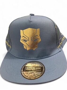 Berkshire Blue Snapback with Metallic Gold Emblem